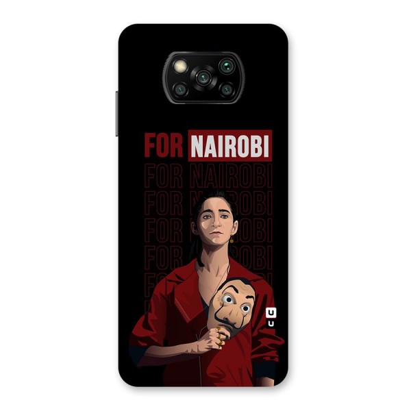 For Nairobi Money Heist Back Case for Poco X3