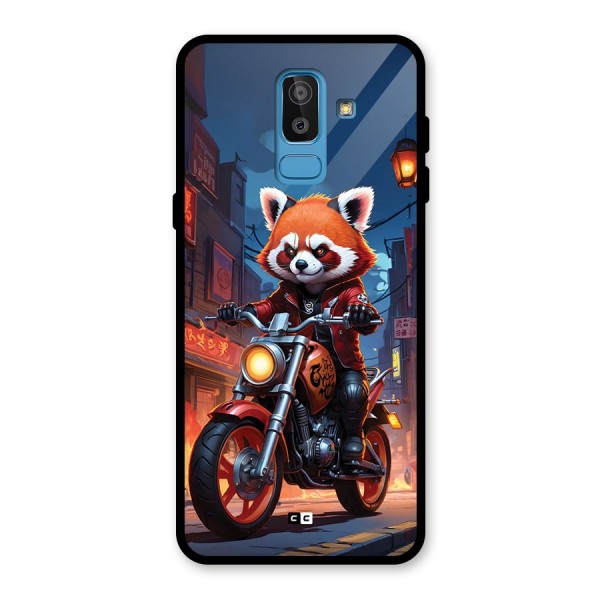 Fox Rider Glass Back Case for Galaxy J8