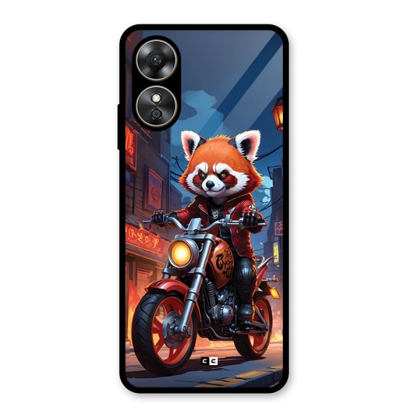 Fox Rider Glass Back Case for Oppo A17