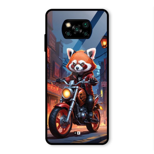 Fox Rider Glass Back Case for Poco X3 Pro