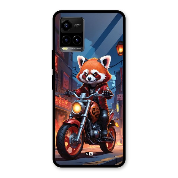 Fox Rider Glass Back Case for Vivo Y21G