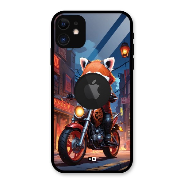 Fox Rider Glass Back Case for iPhone 11 Logo Cut