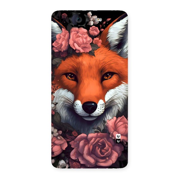 Fox and Roses Back Case for Canvas Knight A350