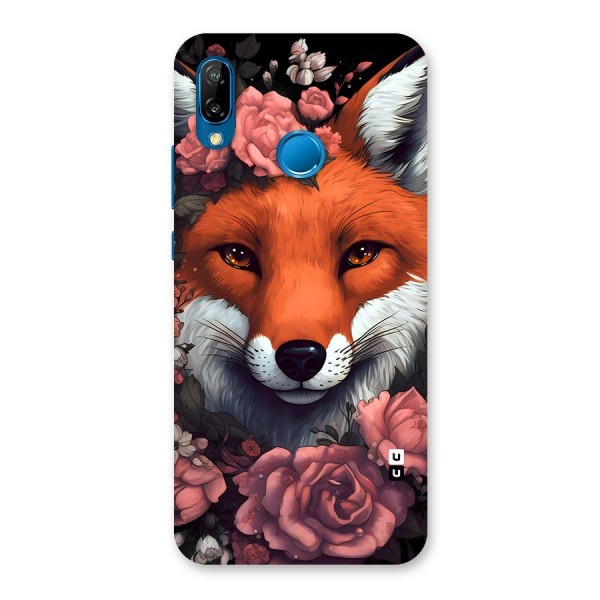 Fox and Roses Back Case for Huawei P20 Lite