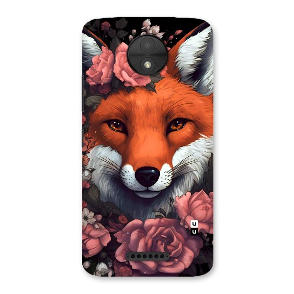 Fox and Roses Back Case for Moto C