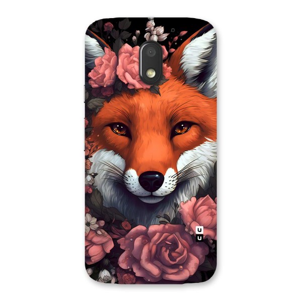 Fox and Roses Back Case for Moto E3 Power