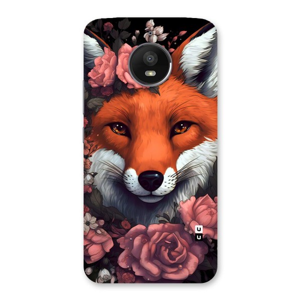 Fox and Roses Back Case for Moto E4 Plus