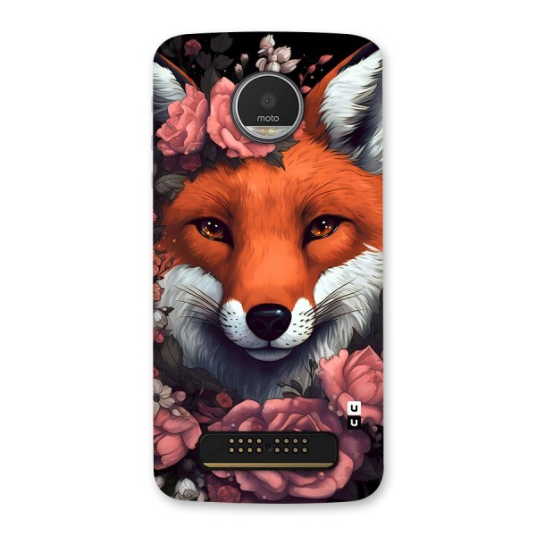 Fox and Roses Back Case for Moto Z Play