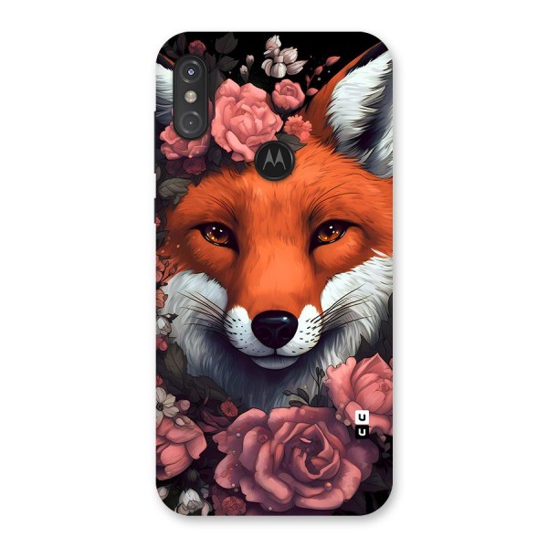 Fox and Roses Back Case for Motorola One Power