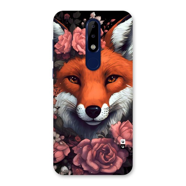 Fox and Roses Back Case for Nokia 5.1 Plus