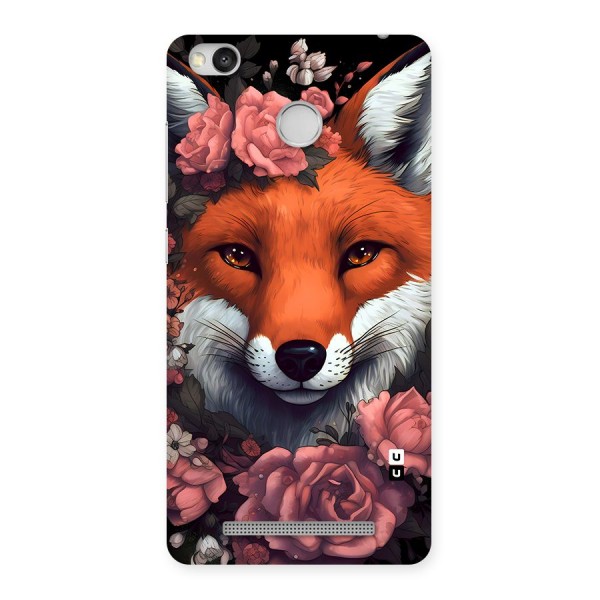 Fox and Roses Back Case for Redmi 3S Prime