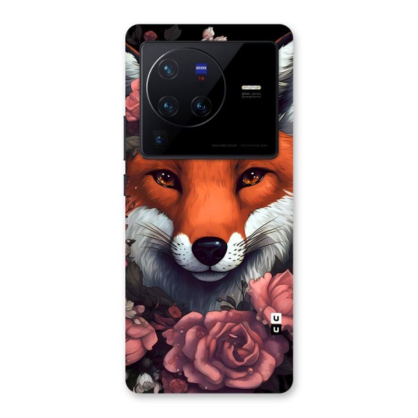 Fox and Roses Back Case for Vivo X80 Pro
