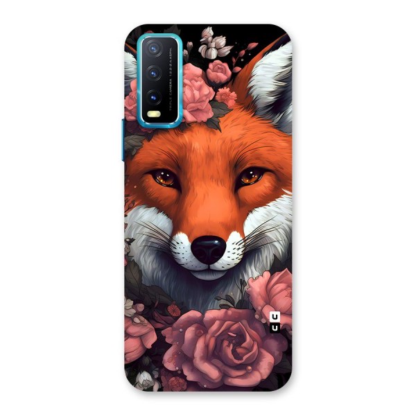 Fox and Roses Back Case for Vivo Y12s