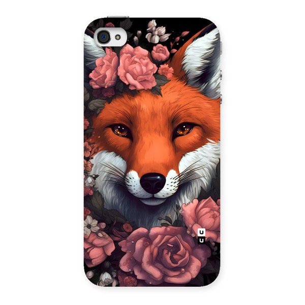 Fox and Roses Back Case for iPhone 4 4s