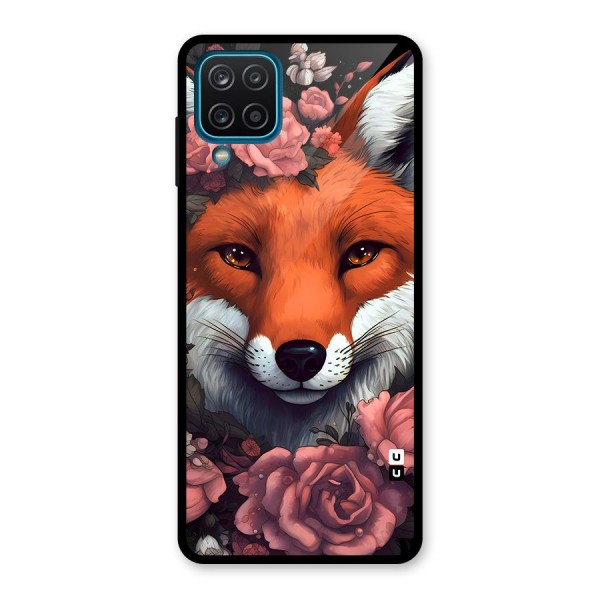 Fox and Roses Glass Back Case for Galaxy A12