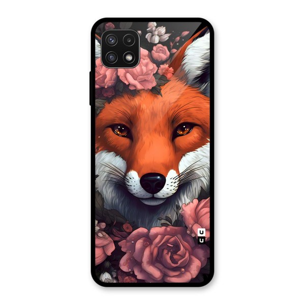 Fox and Roses Glass Back Case for Galaxy A22 5G