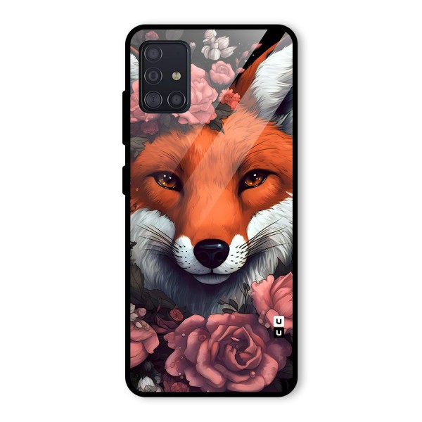 Fox and Roses Glass Back Case for Galaxy A51