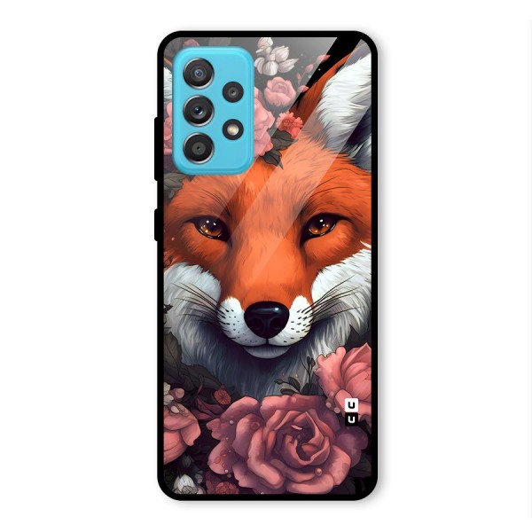 Fox and Roses Glass Back Case for Galaxy A52s 5G