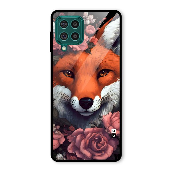 Fox and Roses Glass Back Case for Galaxy F62