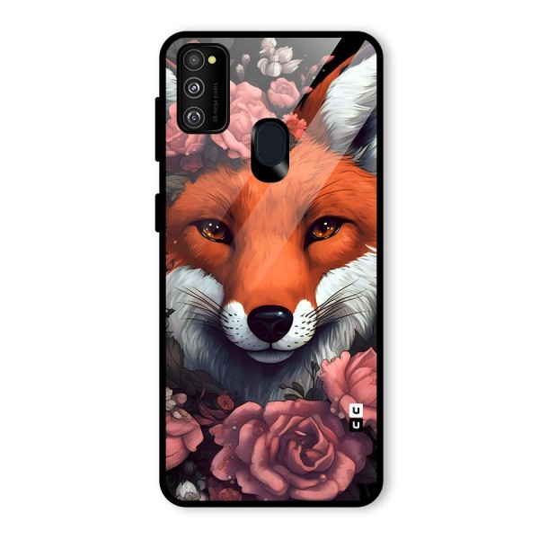 Fox and Roses Glass Back Case for Galaxy M21