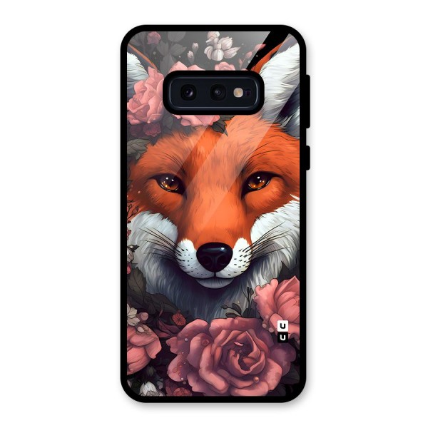 Fox and Roses Glass Back Case for Galaxy S10e