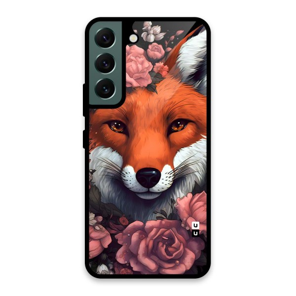 Fox and Roses Glass Back Case for Galaxy S22 5G