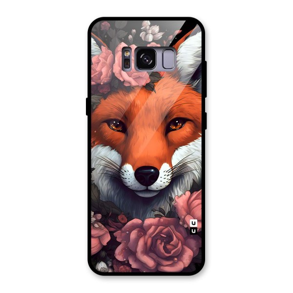 Fox and Roses Glass Back Case for Galaxy S8