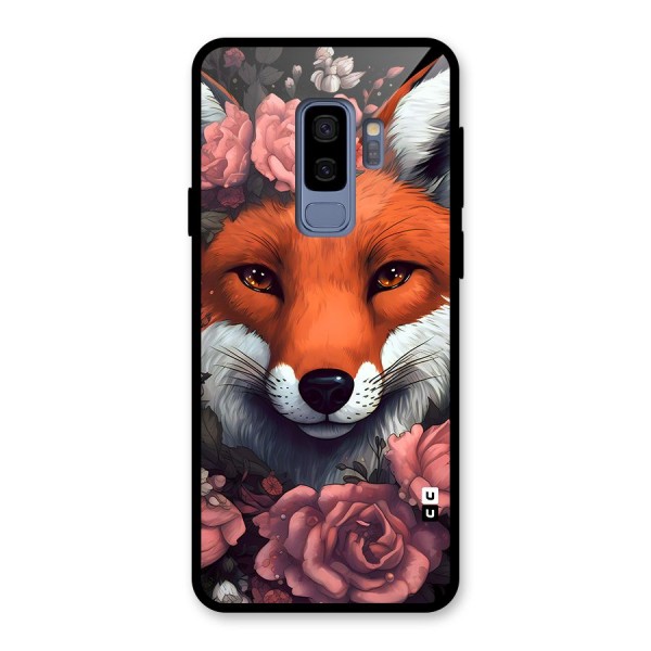 Fox and Roses Glass Back Case for Galaxy S9 Plus