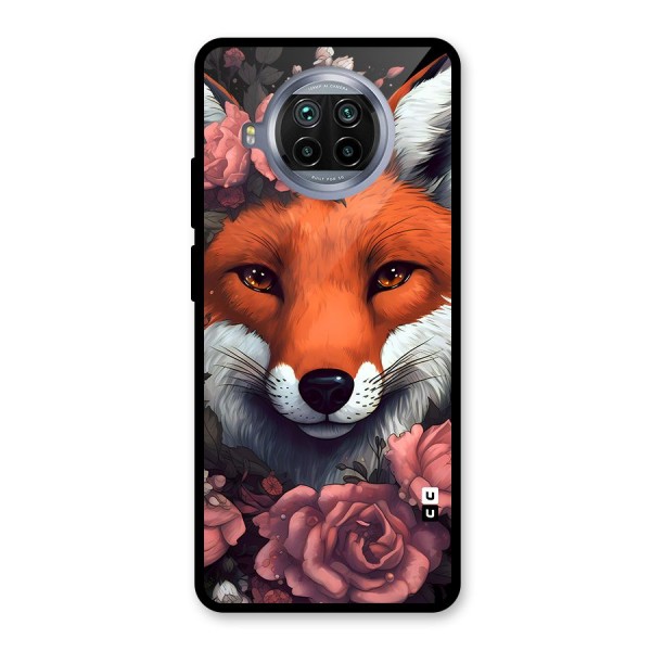 Fox and Roses Glass Back Case for Mi 10i