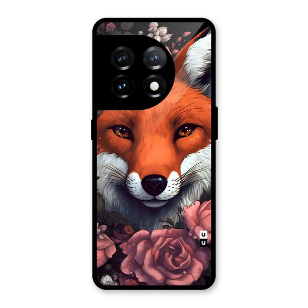 Fox and Roses Glass Back Case for OnePlus 11