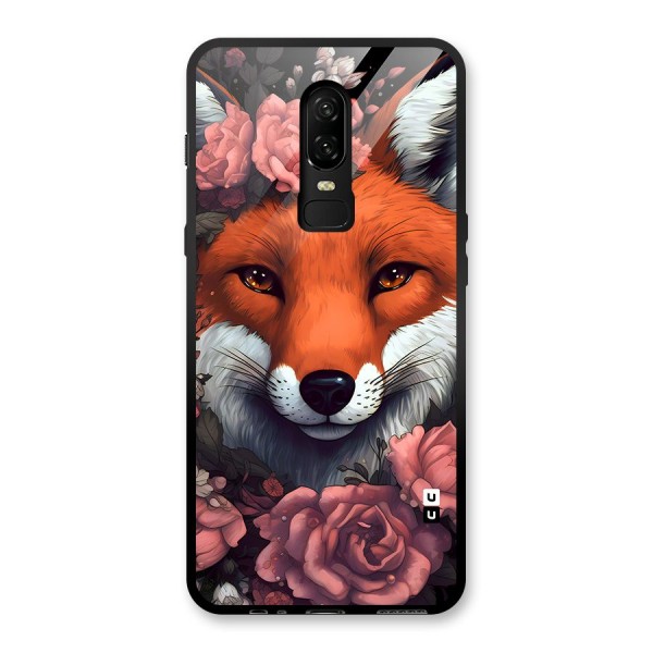 Fox and Roses Glass Back Case for OnePlus 6