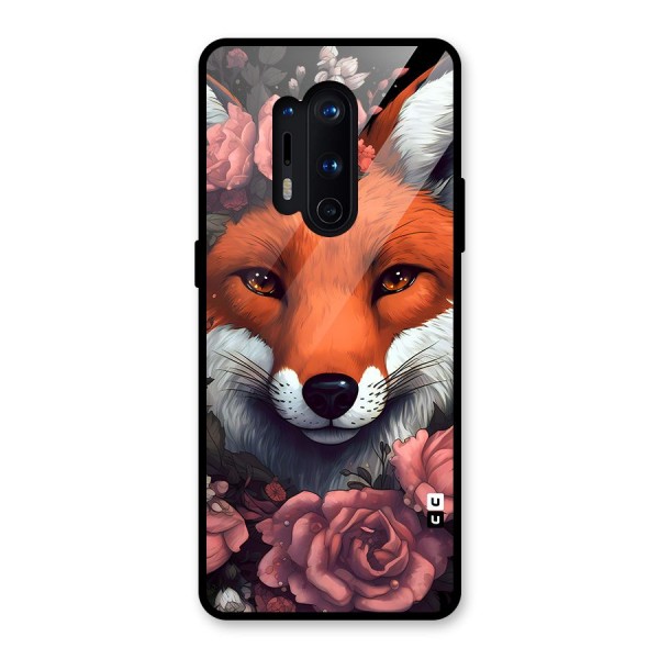 Fox and Roses Glass Back Case for OnePlus 8 Pro