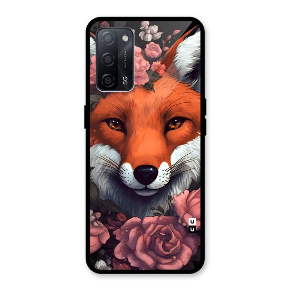 Fox and Roses Glass Back Case for Oppo A53s 5G