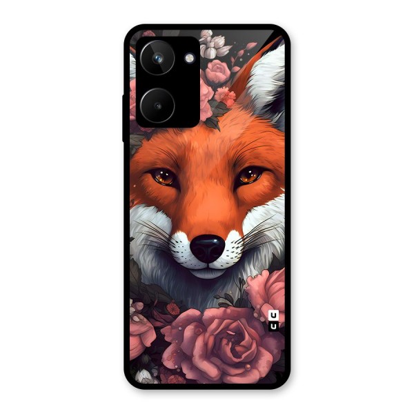 Fox and Roses Glass Back Case for Realme 10