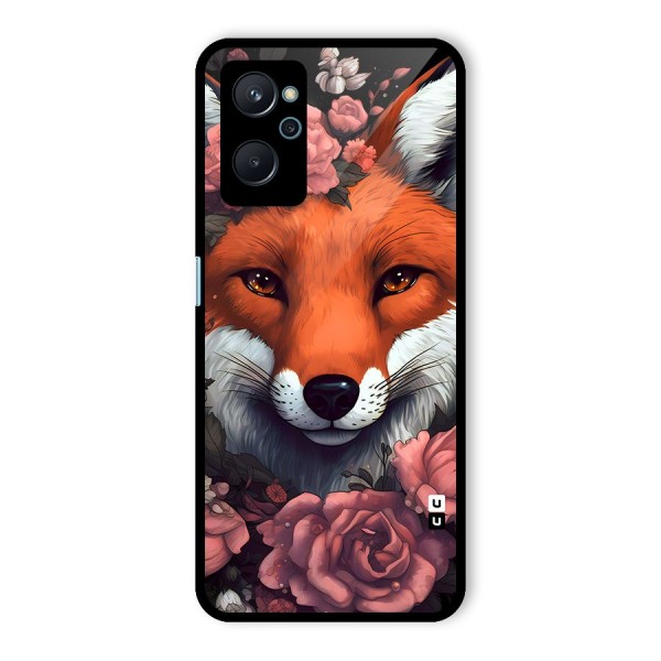 Fox and Roses Glass Back Case for Realme 9i