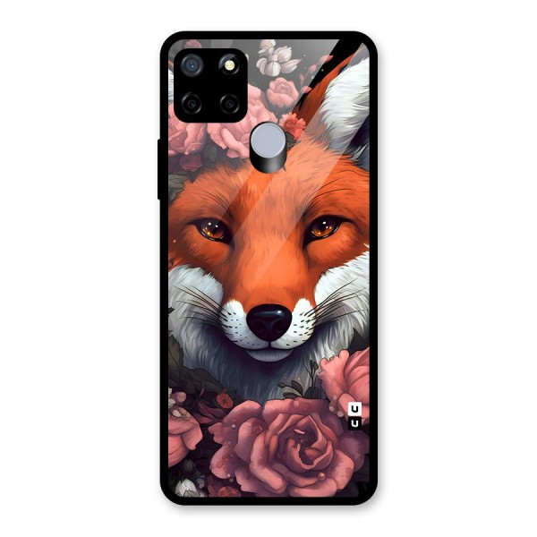 Fox and Roses Glass Back Case for Realme C15