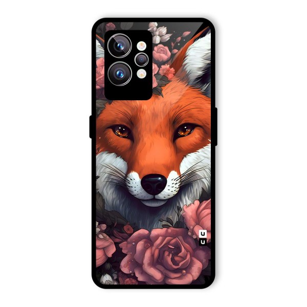 Fox and Roses Glass Back Case for Realme GT2 Pro