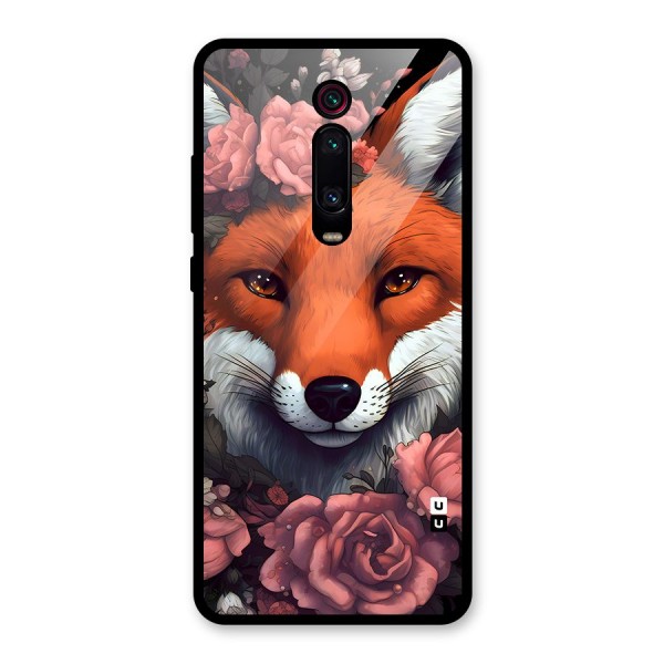 Fox and Roses Glass Back Case for Redmi K20 Pro