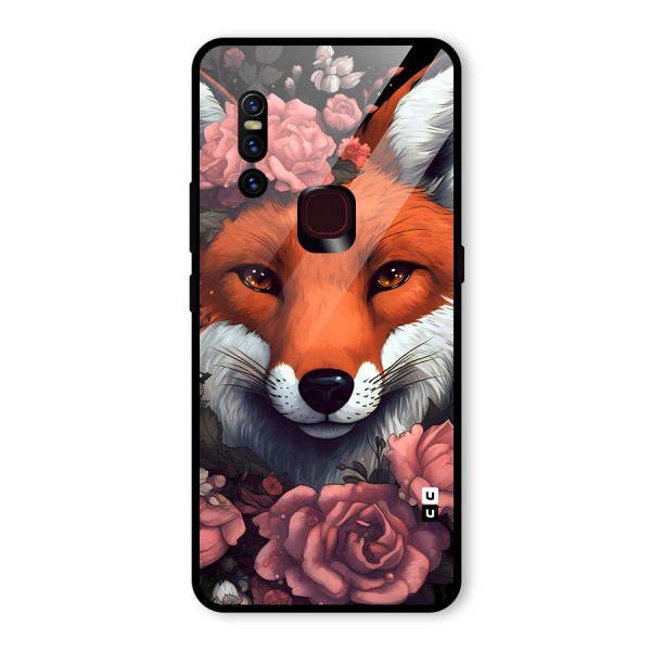 Fox and Roses Glass Back Case for Vivo V15