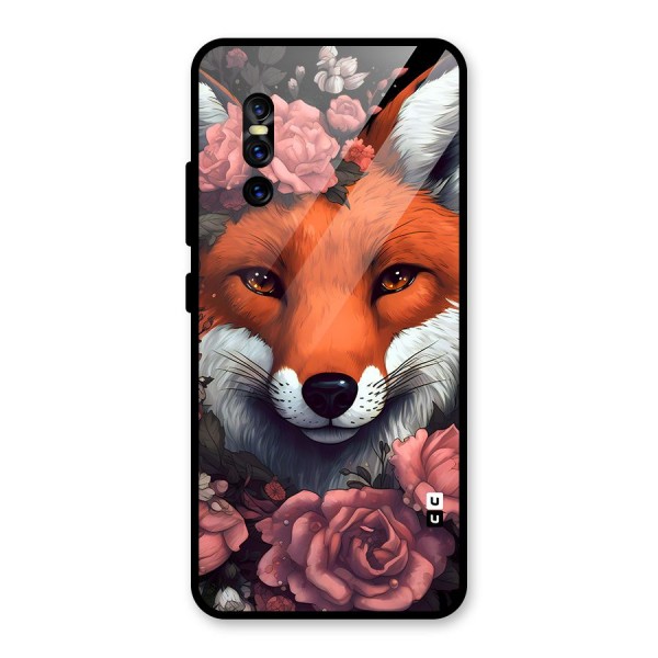 Fox and Roses Glass Back Case for Vivo V15 Pro