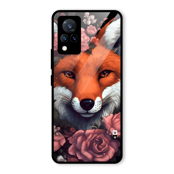 Fox and Roses Glass Back Case for Vivo V21 5G