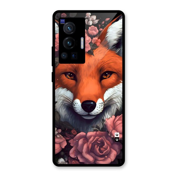 Fox and Roses Glass Back Case for Vivo X70 Pro