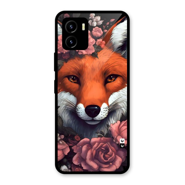 Fox and Roses Glass Back Case for Vivo Y15s