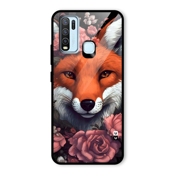 Fox and Roses Glass Back Case for Vivo Y50