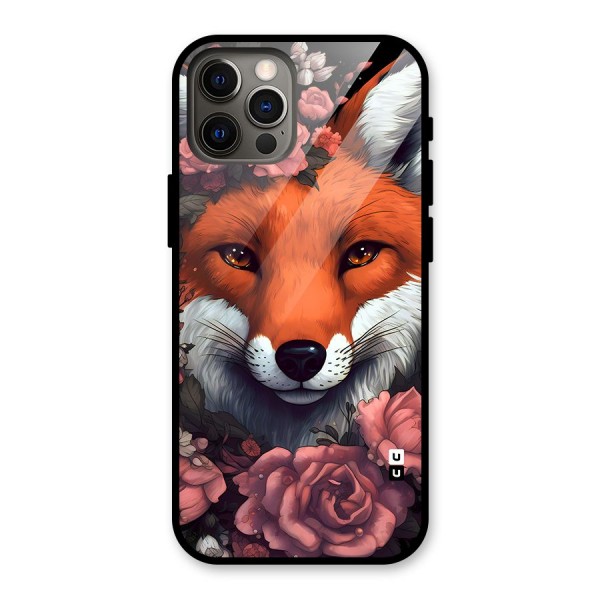 Fox and Roses Glass Back Case for iPhone 12 Pro