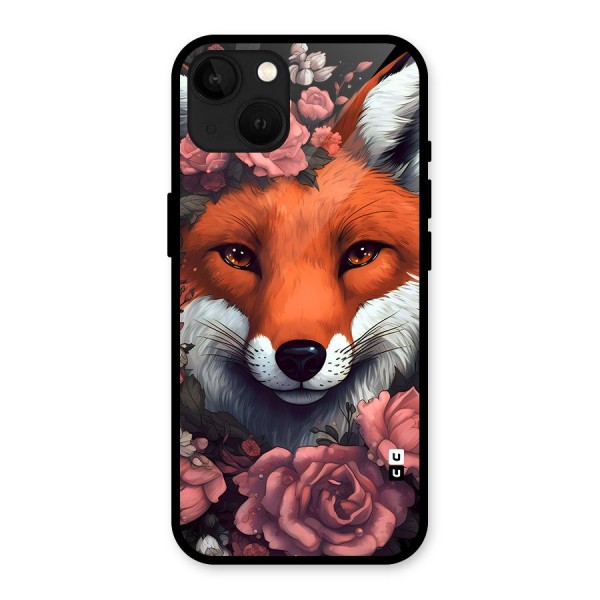 Fox and Roses Glass Back Case for iPhone 13