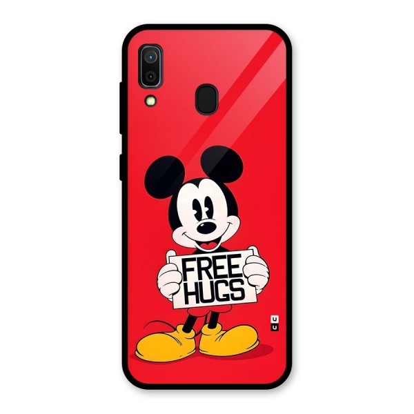 Free Hugs Glass Back Case for Galaxy A30