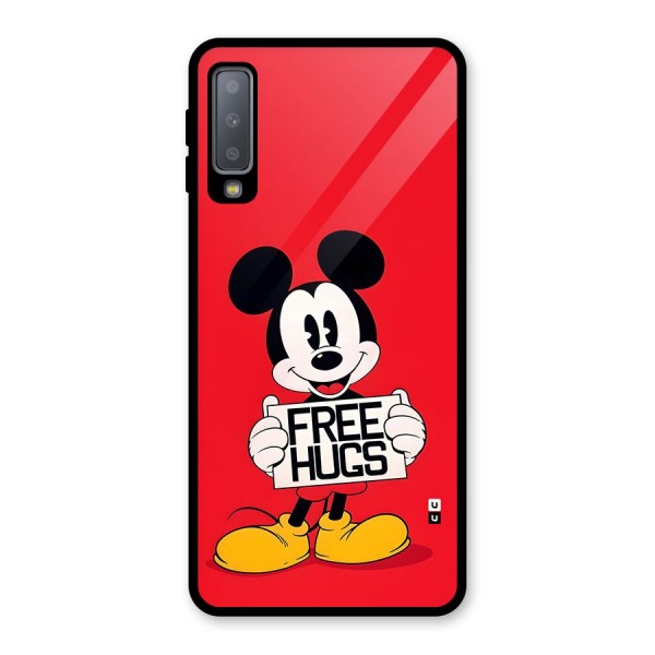 Free Hugs Glass Back Case for Galaxy A7 (2018)