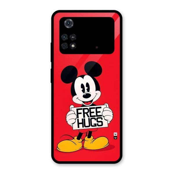 Free Hugs Glass Back Case for Poco M4 Pro 4G