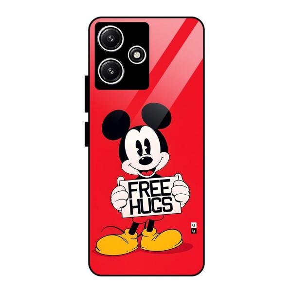 Free Hugs Glass Back Case for Poco M6 Pro